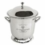 Casa Padrino Luxus Eisk�bel Silber 23 x 23 x H. 23 cm - Eisbeh�lter mit Deckel und Gravur 
