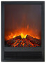 Casa Padrino Luxus Elektro Einbaukamin Schwarz 47 x 20,5 x H. 66,5 cm - Wohnzimmer Deko LED Kamin mit Fernbedienung - Wohnzimmer Mbel - Luxus Mbel - Luxus Elektro LED Einbaukamine