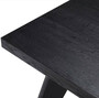 Casa Padrino Luxus Massivholz Esstisch Schwarz 240 x 100 x H. 76 cm - Rechteckiger Eichenholz K�chentisch - Luxus Massivholz Esszimmer M�bel
