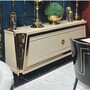 Casa Padrino Luxus Sideboard Creme / Gold 235 cm - Luxus Hotel M�bel