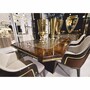 Casa Padrino Luxus Esszimmer Stuhl 6er Set mit Armlehnen Grau / Braun / Gold