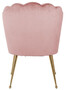 Casa Padrino Luxus Samt Esszimmer Stuhl Rosa / Gold 66 x 64 x H. 86 cm - K�chenstuhl mit Samtsoff - Esszimmer M�bel - K�chen M�bel - Luxus M�bel