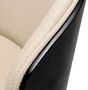 Casa Padrino Luxus Esszimmer Stuhl Sandfarben / Schwarz 57 x 62 x H. 77 cm - K�chenstuhl mit Armlehnen - Esszimmer M�bel - Luxus M�bel - Luxus Qualit�t