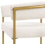 Casa Padrino Luxus Esszimmer Stuhl mit Armlehnen Cremewei� / Messing - Esszimmer M�bel