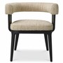 Casa Padrino Luxus Esszimmer Stuhl mit Armlehnen Creme / Schwarz H. 73 cm - Hotel M�bel - Restaurant M�bel - Esszimmer M�bel - Luxus M�bel