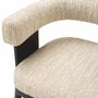 Casa Padrino Luxus Esszimmer Stuhl mit Armlehnen Creme / Schwarz H. 73 cm - Hotel M�bel - Restaurant M�bel - Esszimmer M�bel - Luxus M�bel