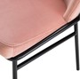 Casa Padrino Luxus Esszimmerst�hle Rosa / Schwarz 49 x 56 x H. 82 cm - K�chenst�hle mit edlem Samtstoff - Esszimmer Set