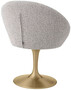 Casa Padrino Luxus Esszimmerstuhl Grau / Messing 67 x 57 x H. 78,5 cm - Drehstuhl im 60er Jahre Design - Esszimmer M�bel - Luxus M�bel - Luxus Einrichtung - Esszimmer Einrichtung