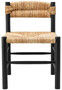 Casa Padrino Luxus Esszimmer Stuhl Schwarz / Naturfarben 54 x 62,5 x H. 80,5 cm - Massivholz K�chen Stuhl - Esszimmer M�bel - Luxus M�bel - Esszimmer Einrichtung - Luxus Einrichtung