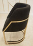 Casa Padrino Luxus Esszimmerstuhl Schwarz / Gold 60 x 56 x H. 80 cm - Luxus Esszimmer M�bel - Luxus Qualit�t