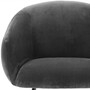 Casa Padrino Luxus Esszimmerstuhl mit Armlehnen Grau / Schwarz 61 x 60 x H. 79 cm - K�chenstuhl mit edlem Samtstoff - Esszimmer M�bel - K�chen M�bel - Luxus M�bel - Luxus Einrichtung
