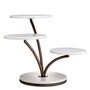 Casa Padrino Luxus Kuchen & Keks Etagere Wei� / Bronze 50 x 50 x H. 40 cm