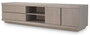 Casa Padrino Luxus TV Schrank Grau 220 x 52,5 x H. 53 cm - Massivholz Fernsehschrank - Wohnzimmer M�bel - Luxus Qualit�t