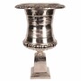Casa Padrino Barock Aluminium Blumentopf Silber H. 71 cm - Barock Deko Accessoires