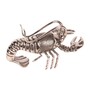 Casa Padrino Luxus Flaschenhalter Silber 41 x 22 x H. 21 cm - Hummer Weinflaschenhalter