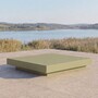 Casa Padrino Luxus Gartentisch Matt Gr�n 150 cm - Quadratischer Garten Couchtisch 