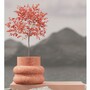 Casa Padrino Luxus Beton Blumentopf Rot  70 x H. 60 cm - Runder Pflanzentopf - Garten & Terrassen Deko