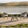 Casa Padrino Luxus Garten Esstisch mit Glasplatte Matt Gr�n  140 cm - Garten M�bel