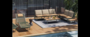 Casa Padrino Luxus Garten Lounge Set Grau / Beige 6-teilig 210 x 86 x H. 86 cm - Wetterfest und hochwertig verarbeitet - Moderne Garten M�bel - Luxus Qualit�t 