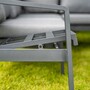 Casa Padrino Luxus Garten M�bel Set Grau - 1 Tisch & 1 Ecksofa & 1 Sitzbank & 1 Hocker