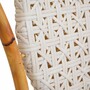 Casa Padrino Luxus Garten Stuhl 4er Set Hellgrau / Naturfarben - Outdoor M�bel