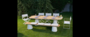 Casa Padrino Luxus Garten Stuhl Set Hellgrau / Grau 5-teilig 57 x 52 x H. 87 cm - Wetterfest und hochwertig verarbeitet - Moderne Garten M�bel - Luxus Qualit�t 