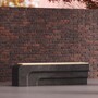 Casa Padrino Luxus Beton Gartenbank Anthrazit / Naturfarben 150 cm - Outdoor Garten Sitzbank
