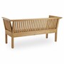 Casa Padrino Luxus Teakholz Gartenbank Braun 180 cm - Teakholz Garten M�bel