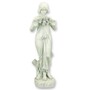 Casa Padrino Luxus Gartenfigur M�dchen mit Blumengirlande Antikwei� H. 197 cm - Gro�e Deko Skulptur 
