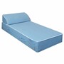 Casa Padrino Luxus Gartenliege Hellblau / Wei� 180 x 80 cm - Luxus Poolliege