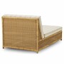 Casa Padrino Luxus Kunstrattan Gartenliege Beige / Wei� / Naturfarben 168 cm - Luxus Hotel & Garten M�bel - Luxus Qualit�t