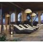 Casa Padrino Luxus Gartenliege Matt Schwarz / Creme 192 cm - Hotel & Garten M�bel