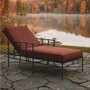 Casa Padrino Luxus Gartenliege mit Armlehnen Schwarz / Braun 190 cm - Luxus Sonnenliege - Hotel & Garten M�bel VPP 