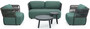 Casa Padrino Luxus Gartensofa Gr�n / Grau / Schwarz 167 x 86 x H. 79 cm - Wetterbest�ndiges Garten Sofa - Terrassen Sofa - Garten M�bel - Terrassen M�bel - Outdoor M�bel