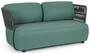 Casa Padrino Luxus Gartensofa Gr�n / Grau / Schwarz 167 x 86 x H. 79 cm - Wetterbest�ndiges Garten Sofa - Terrassen Sofa - Garten M�bel - Terrassen M�bel - Outdoor M�bel