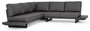 Casa Padrino Luxus Garten Ecksofa Anthrazit H. 80 cm - Modulares Garten Sofa - Terrassen Sofa - Garten M�bel - Terrassen M�bel - Outdoor M�bel - Hotel M�bel - Luxus M�bel