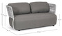 Casa Padrino Luxus Gartensofa Grau / Hellgrau / Schwarz 167 x 86 x H. 79 cm - Wetterbest�ndiges Garten Sofa - Terrassen Sofa - Garten M�bel - Terrassen M�bel - Outdoor M�bel