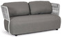 Casa Padrino Luxus Gartensofa Grau / Hellgrau / Schwarz 167 x 86 x H. 79 cm - Wetterbest�ndiges Garten Sofa - Terrassen Sofa - Garten M�bel - Terrassen M�bel - Outdoor M�bel