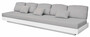 Casa Padrino Luxus 5er Gartensofa Grau / Matt Wei� 350 x 90 x H. 70 cm - Wetterbest�ndiges Garten Terrassen Sofa - Hotel M�bel - Luxus Qualit�t