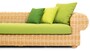 Casa Padrino Luxus 3er Gartensofa Naturfarben / Gr�n 260 cm