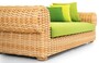 Casa Padrino Luxus 3er Gartensofa Naturfarben / Gr�n 260 cm