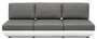 Casa Padrino Luxus Gartensofa Matt Wei� / Dunkelgrau 250 x 95 x H. 90 cm - Wetterbest�ndiges Garten Terrassen Sofa mit verstellbaren R�ckenlehnen - Hotel M�bel - Luxus Qualit�t