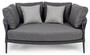 Casa Padrino Luxus Garten Liegesofa mit Kissen Anthrazit 165 x 146 x H. 86 cm - Wetterbest�ndiges Garten & Terrassen Sofa - Garten & Terrassen M�bel - Luxus Qualit�t
