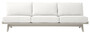 Casa Padrino Luxus Gartensofa Wei� / Sandfarben 230 x 88 x H. 76 cm - Wetterbest�ndiges Garten Terrassen Sofa - Hotel M�bel - Luxus Qualit�t