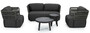 Casa Padrino Luxus Gartensofa Anthrazit / Grau / Schwarz 167 x 86 x H. 79 cm - Wetterbest�ndiges Garten Sofa - Terrassen Sofa - Garten M�bel - Terrassen M�bel - Outdoor M�bel