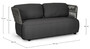 Casa Padrino Luxus Gartensofa Anthrazit / Grau / Schwarz 167 x 86 x H. 79 cm - Wetterbest�ndiges Garten Sofa - Terrassen Sofa - Garten M�bel - Terrassen M�bel - Outdoor M�bel
