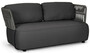 Casa Padrino Luxus Gartensofa Anthrazit / Grau / Schwarz 167 x 86 x H. 79 cm - Wetterbest�ndiges Garten Sofa - Terrassen Sofa - Garten M�bel - Terrassen M�bel - Outdoor M�bel