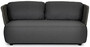 Casa Padrino Luxus Gartensofa Anthrazit / Grau / Schwarz 167 x 86 x H. 79 cm - Wetterbest�ndiges Garten Sofa - Terrassen Sofa - Garten M�bel - Terrassen M�bel - Outdoor M�bel