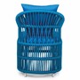Casa Padrino Luxus Gartenstuhl mit Armlehnen Blau H. 82 cm - Garten & Terrassen M�bel
