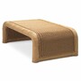 Casa Padrino Luxus Gartentisch Honigfarben 125 cm - Outdoor Garten Couchtisch